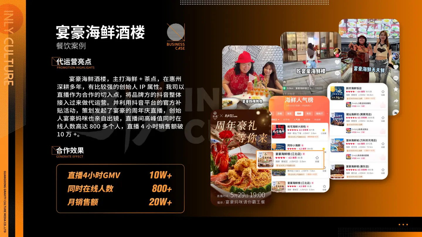 宴豪海鲜酒楼合作案例画面