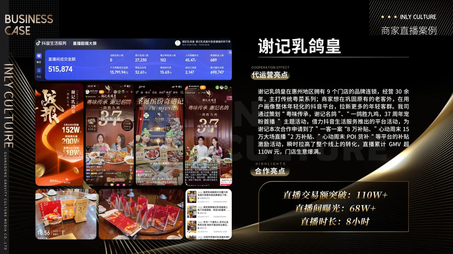 谢记乳鸽皇合作案例画面